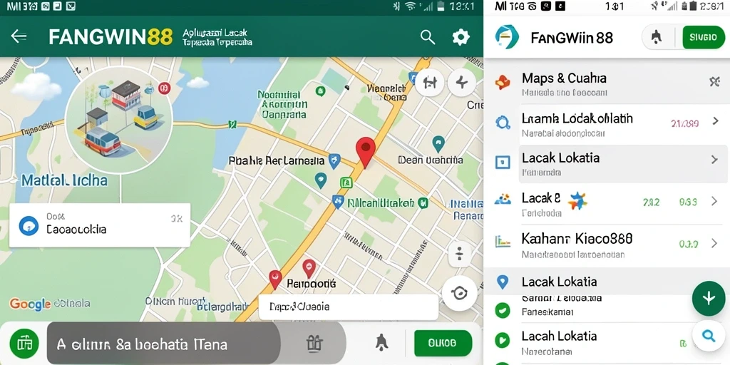 Antarmuka FANGWIN88 menampilkan fitur Lacak Lokasi dengan jelas.
