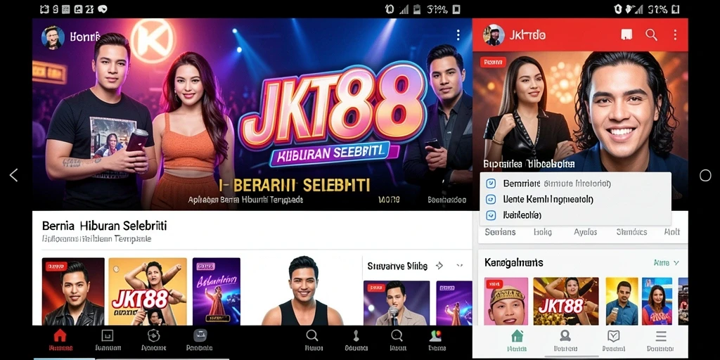 Tampilan antarmuka aplikasi JKT88 yang menarik dan informatif.
