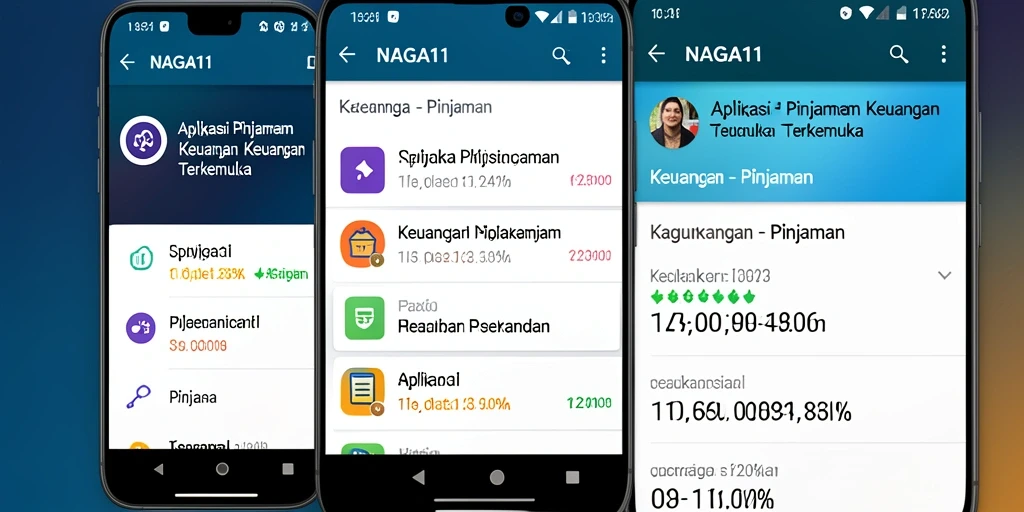 Tampilan antarmuka pengguna NAGA11 untuk pengajuan pinjaman yang intuitif.