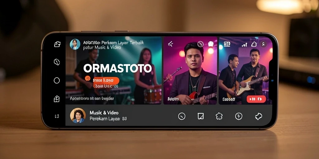 Screenshot antarmuka ORMASTOTO yang menunjukkan perekaman layar yang mudah.