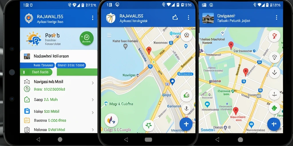 Tampilan antarmuka aplikasi RAJAWALI55 yang user-friendly dan informatif.