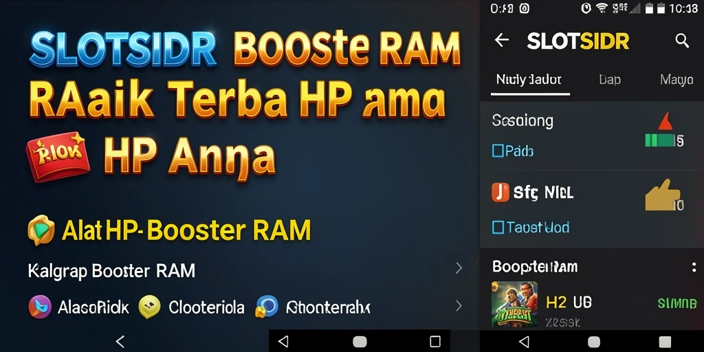 Tampilan antarmuka SLOTSIDR yang sederhana namun efektif untuk optimasi RAM.